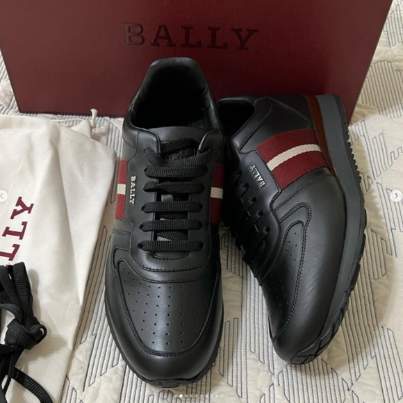 - Bally Men’s Astel Leather Sneakers In Black - Picture 3 of 12